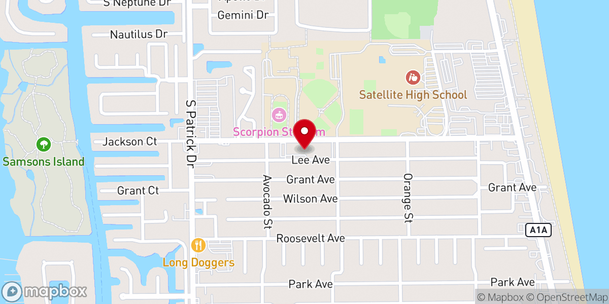 Map showing location of Satellite Beach Methodist Church