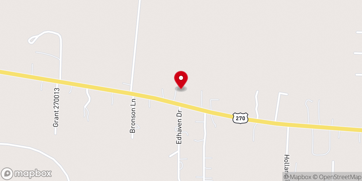 Map showing location of Meadowview Southern Baptist Church