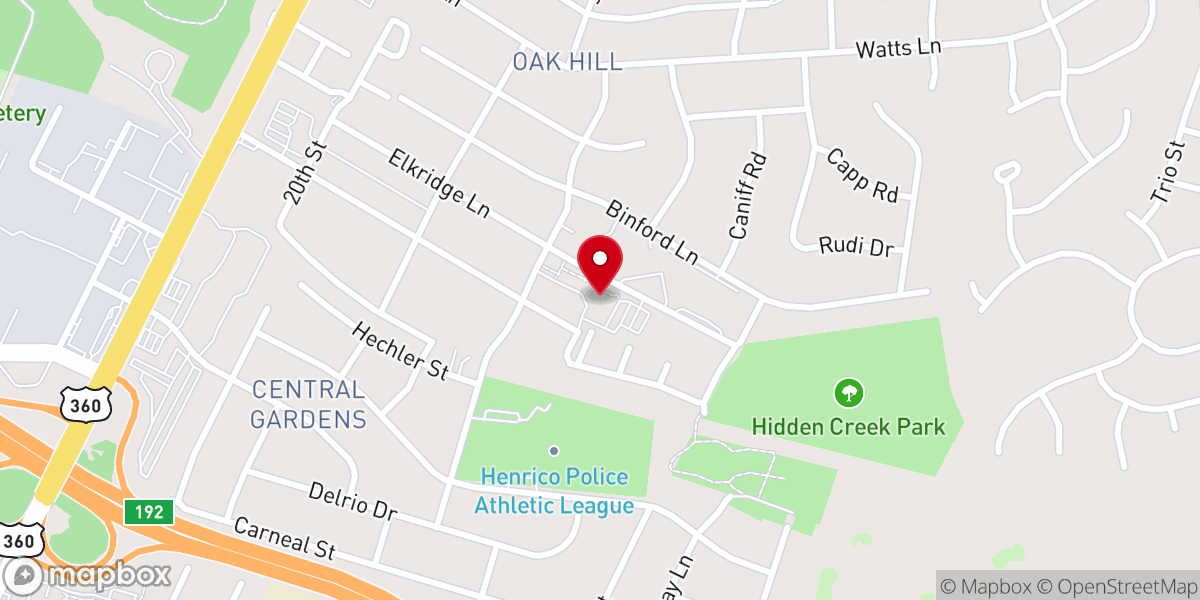 Map showing location of Rising Mt Zion Baptist Church