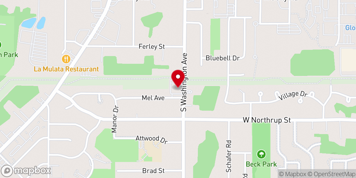 Map showing location of Antioch Church