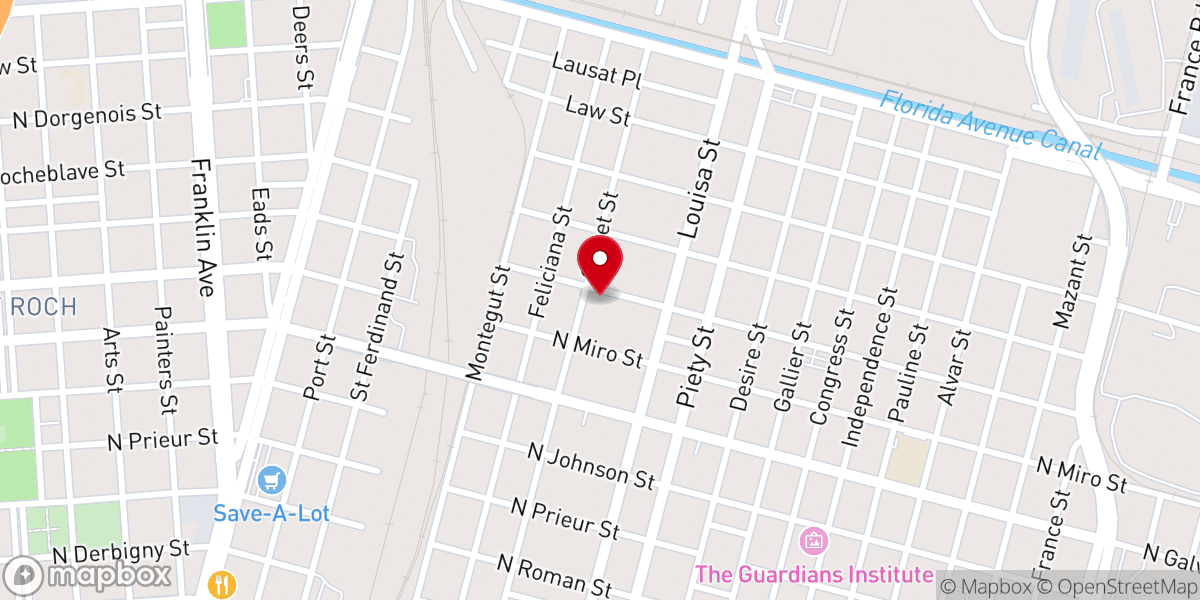 Map showing location of Evergreen Baptist Church