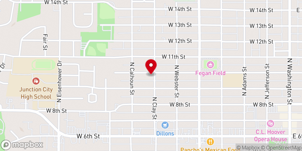 Map showing location of Second Missionary Baptist Church
