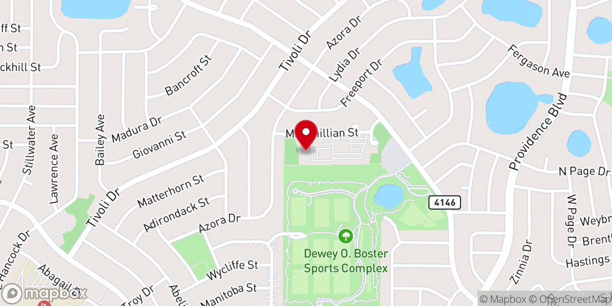 Map showing location of Our Lady of the Lakes Religious Education Building