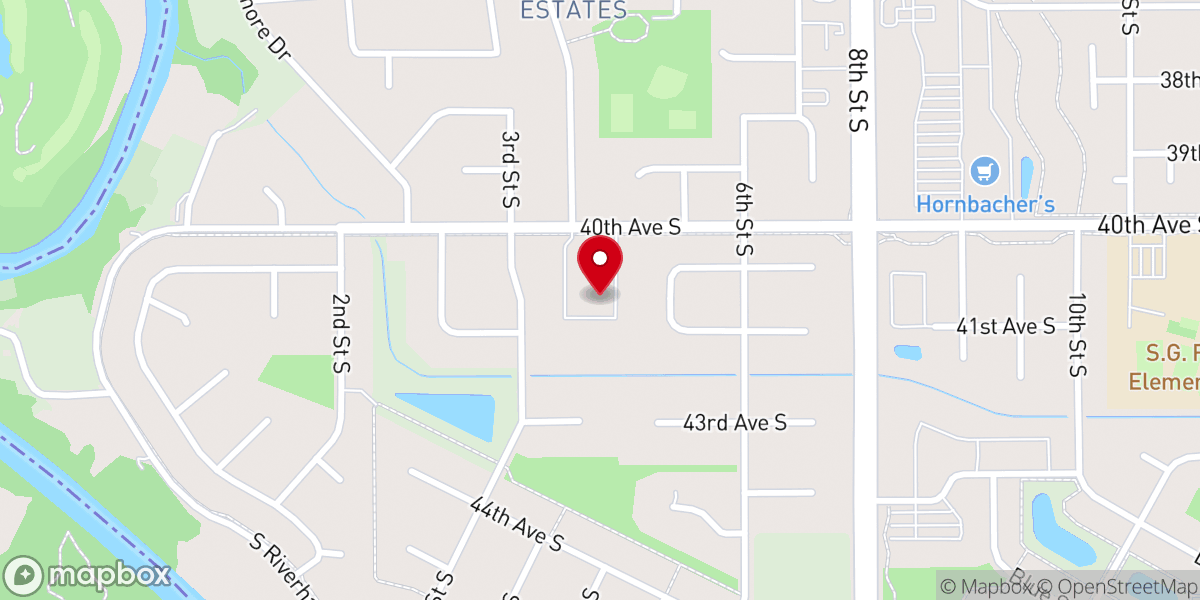 Map showing location of Bethesda Lutheran Church