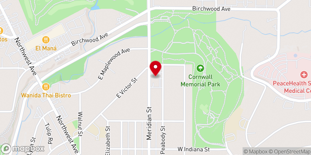 Map showing location of Grace Church Bellingham