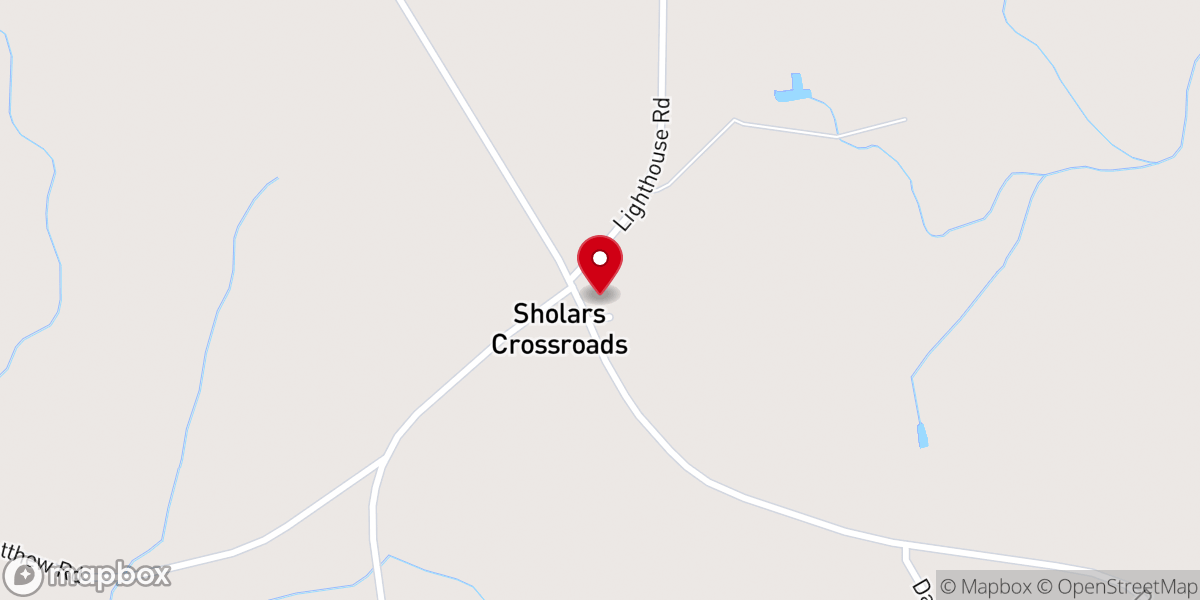 Map showing location of Oak Dale Church