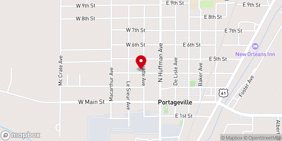 Map showing location of Stanley Church