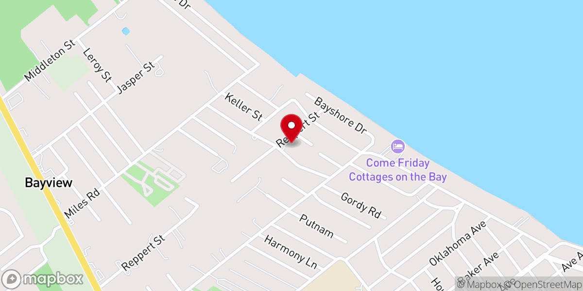 Map showing location of Bayshore Friends Church