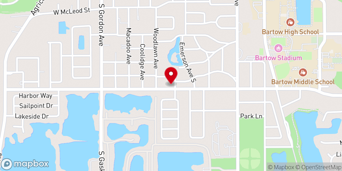 Map showing location of Lake Ruth Baptist Church