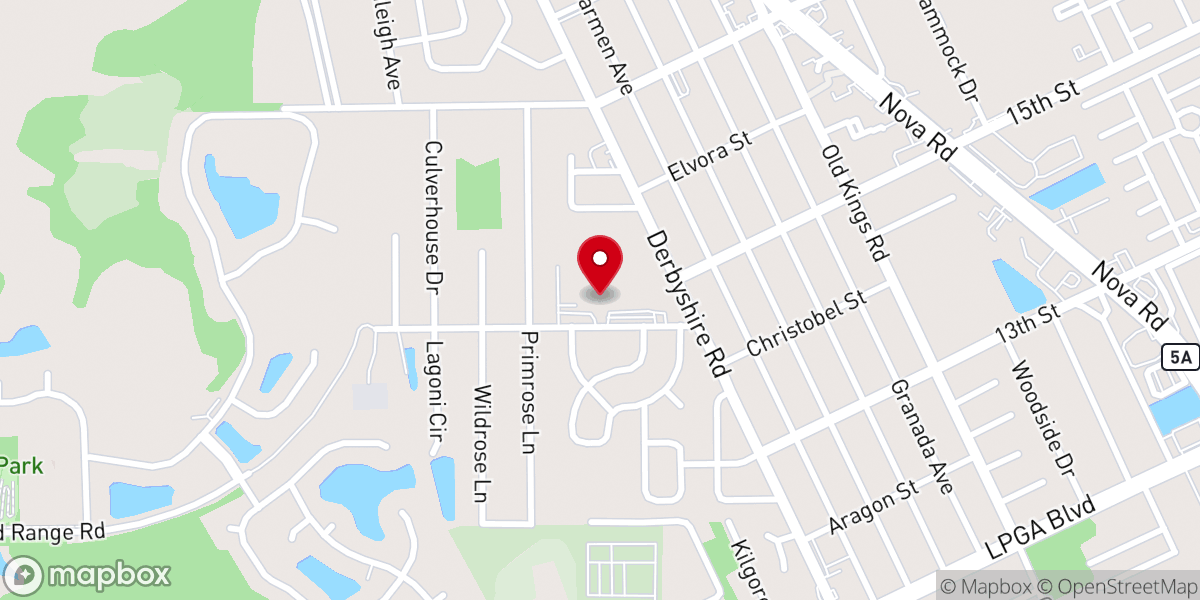 Map showing location of Church Experience Daytona Beach