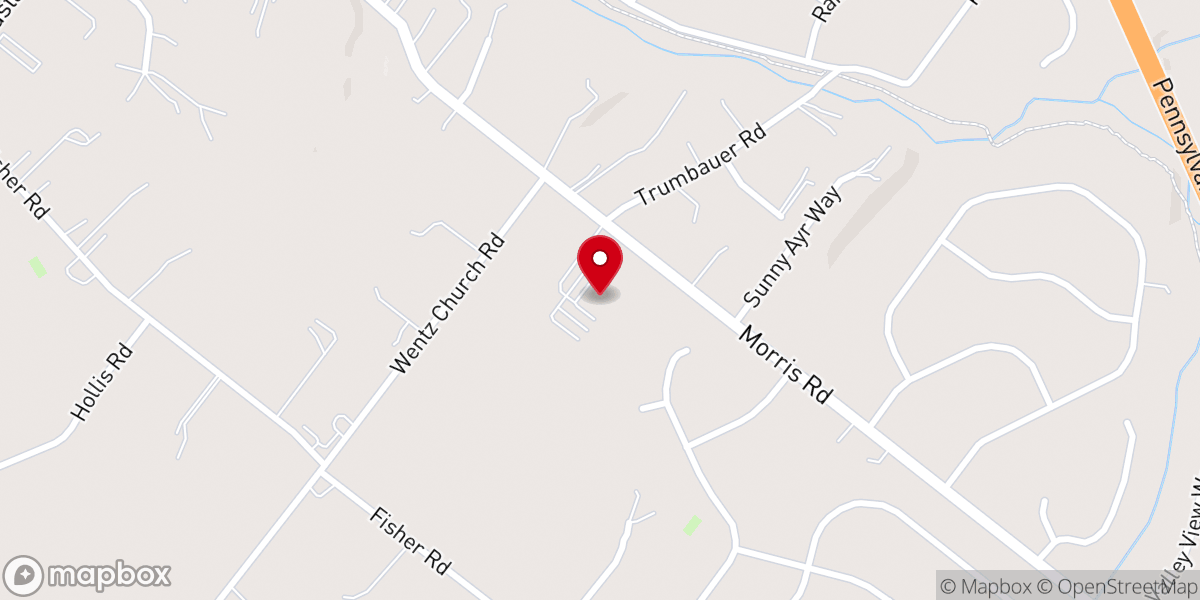 Map showing location of Montgomery Presbyterian Church