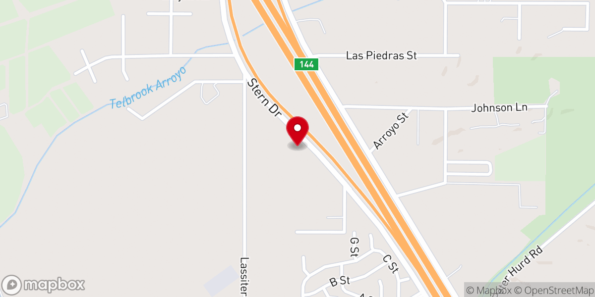 Map showing location of Las Cruces Tabernacle