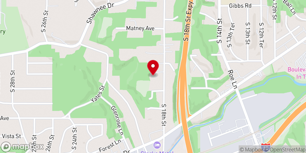Map showing location of Calvary Chapel