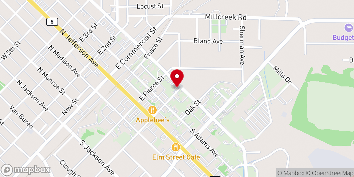 Map showing location of Grace Baptist Church