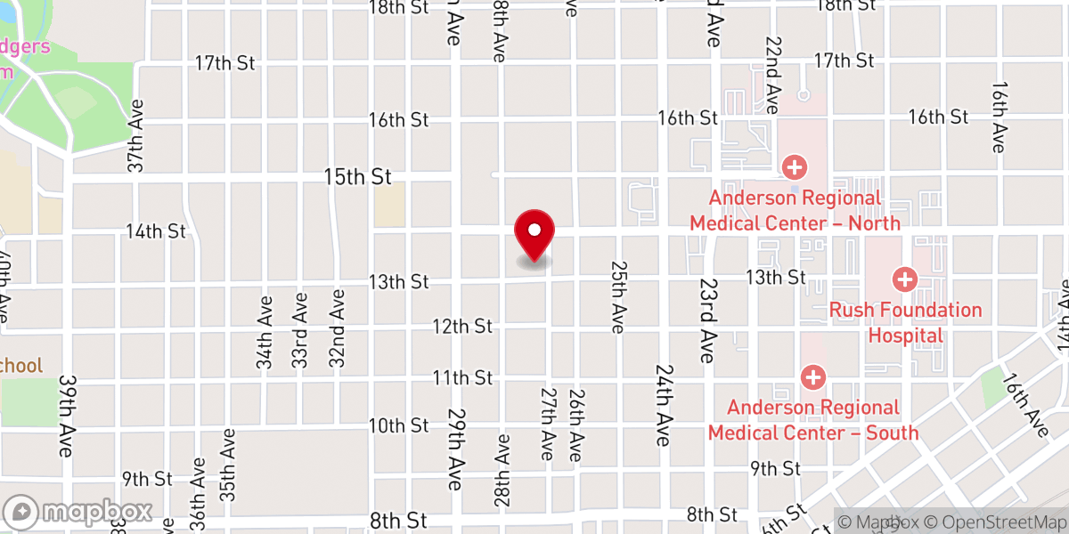 Map showing location of St Paul United Methodist Church