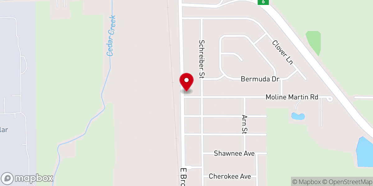 Map showing location of St. Elizabeth the New Martyr Orthodox Mission