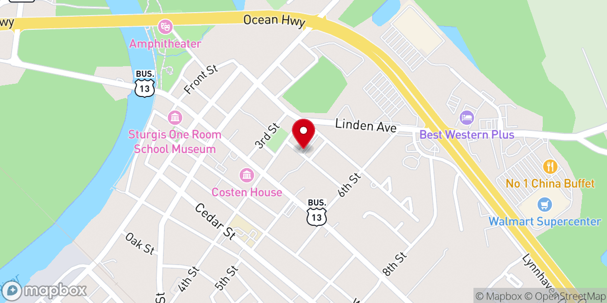 Map showing location of Mt Zion United Methodist Church