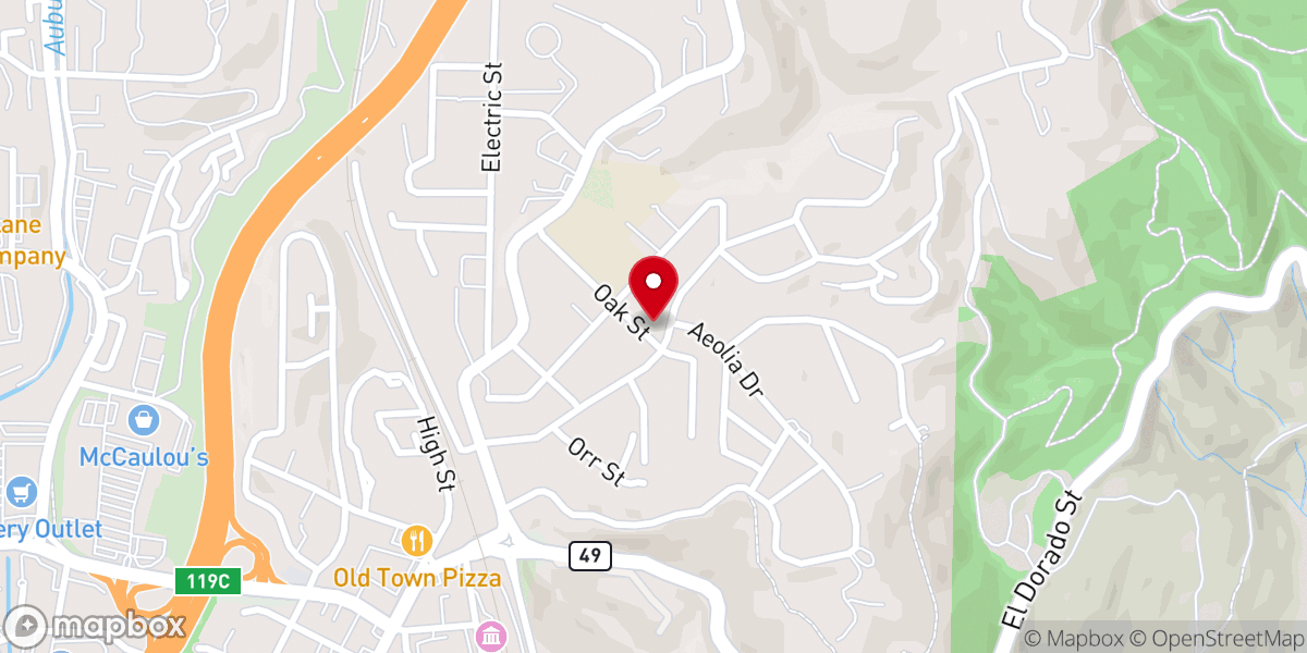 Map showing location of East Auburn Church of Christ