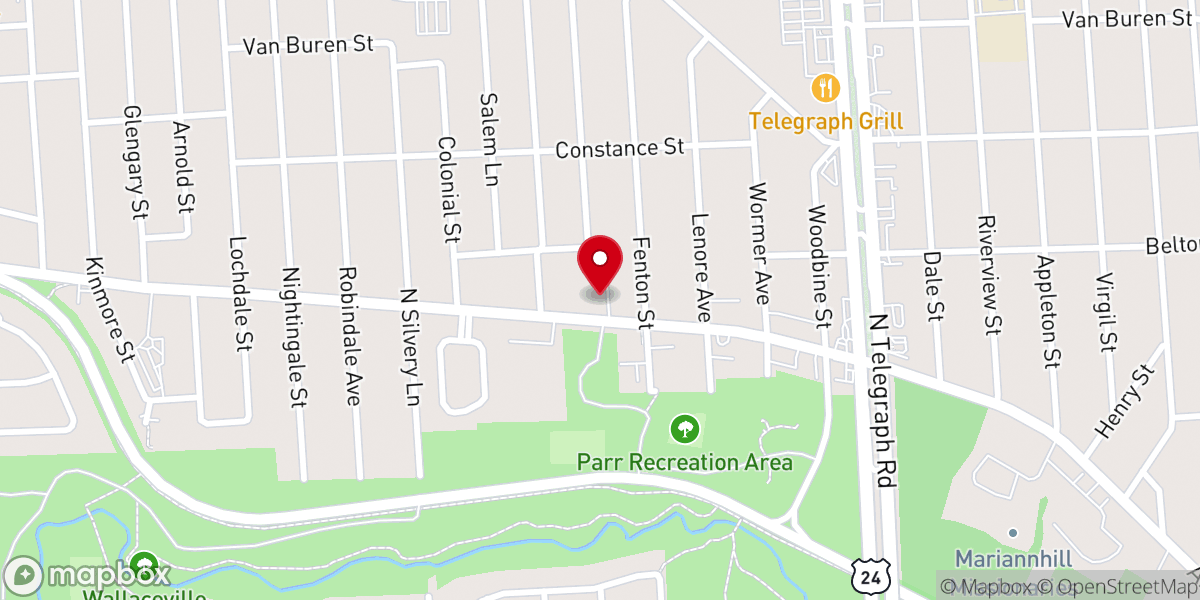 Map showing location of Dearborn Heights Christian Assembly