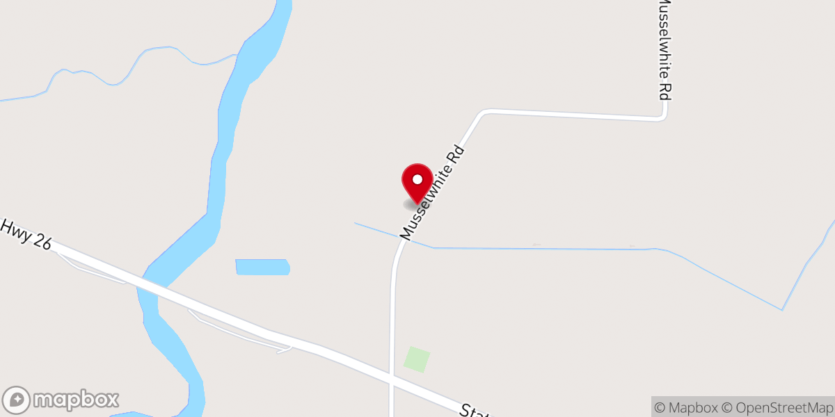 Map showing location of Oakland Springs Church
