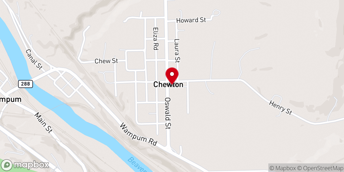 Map showing location of Chewton Christian Church