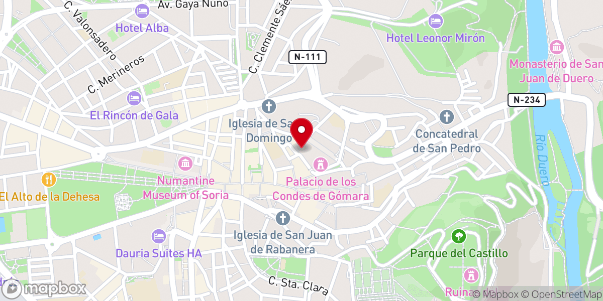 Map showing location of Convento Franciscanos