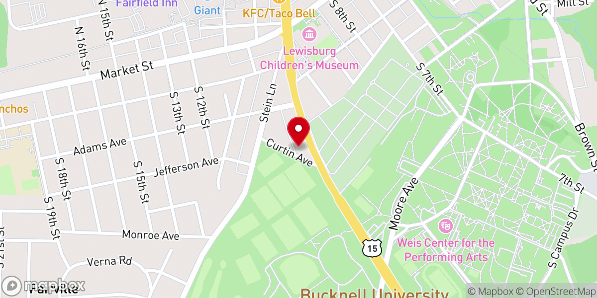 Map showing location of St. Andrew's Episcopal Church