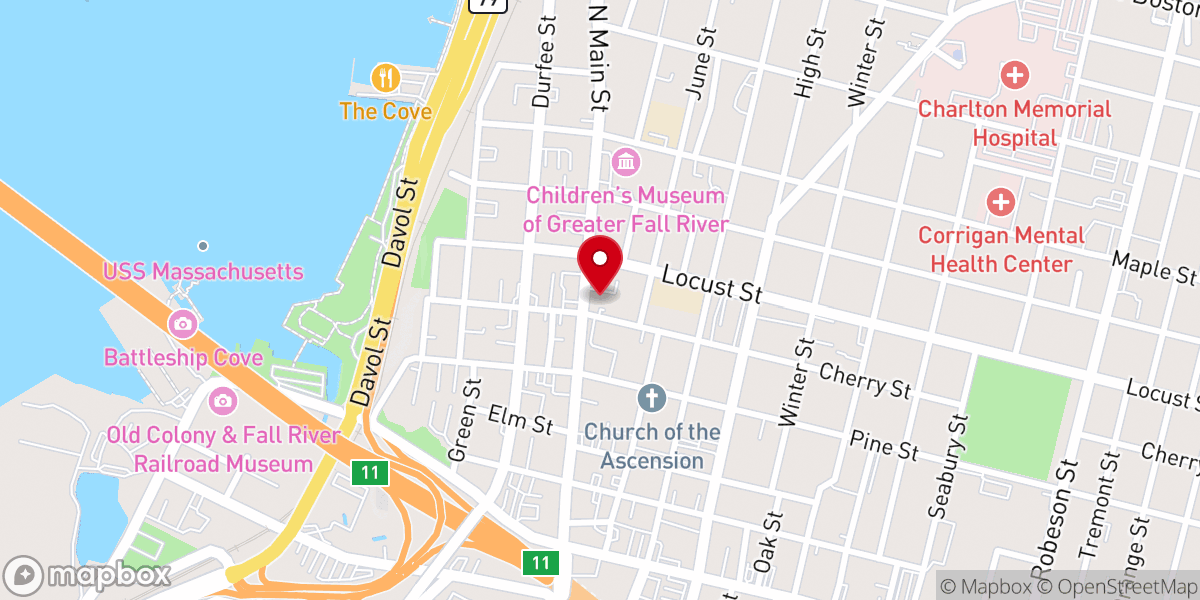 Map showing location of Saint Demetrios Greek Orthodox Church