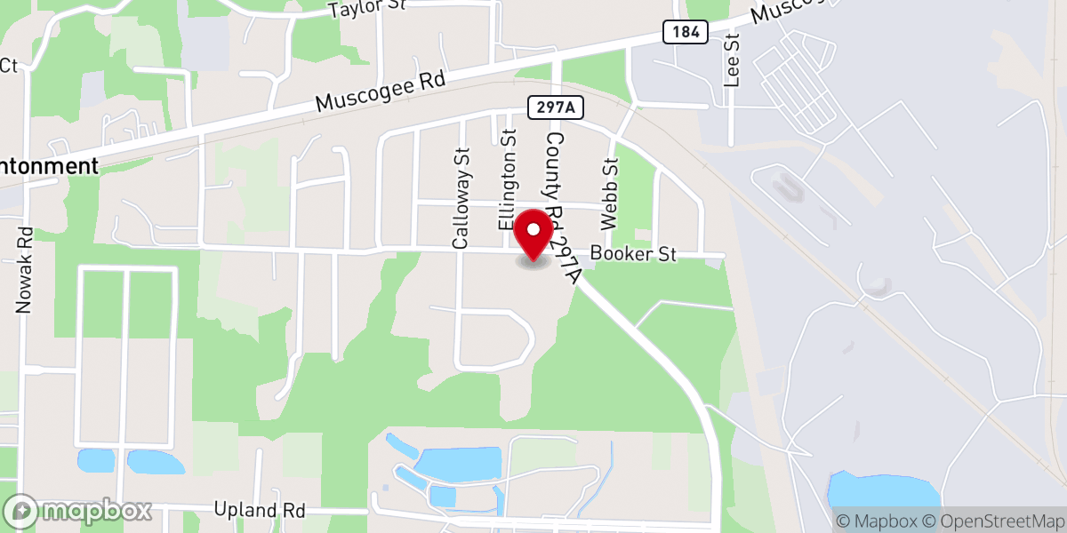 Map showing location of Greater First Baptist Church