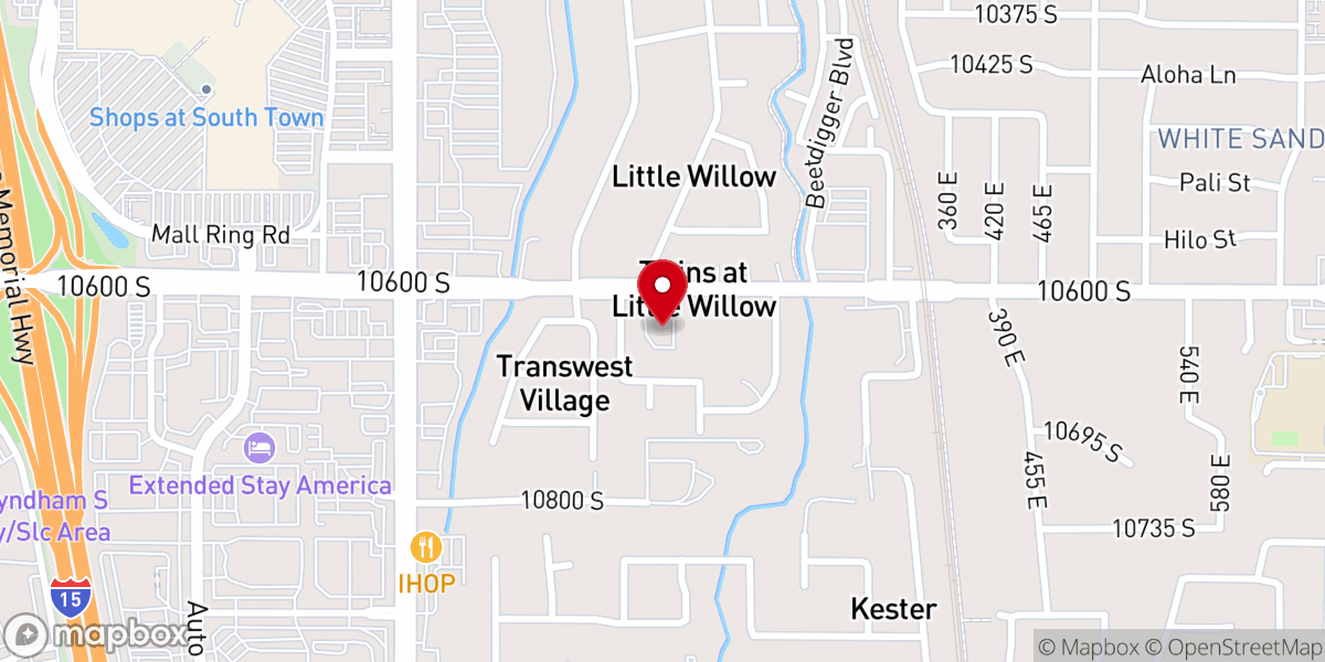 Map showing location of Crossroads Church Utah