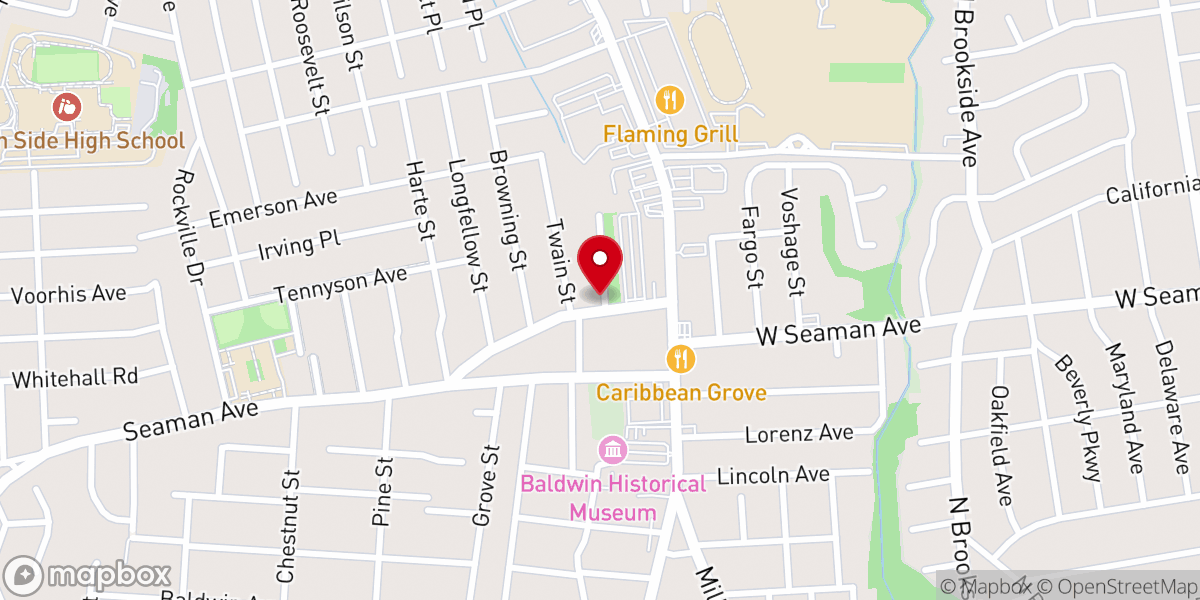 Map showing location of First Presbyterian Church
