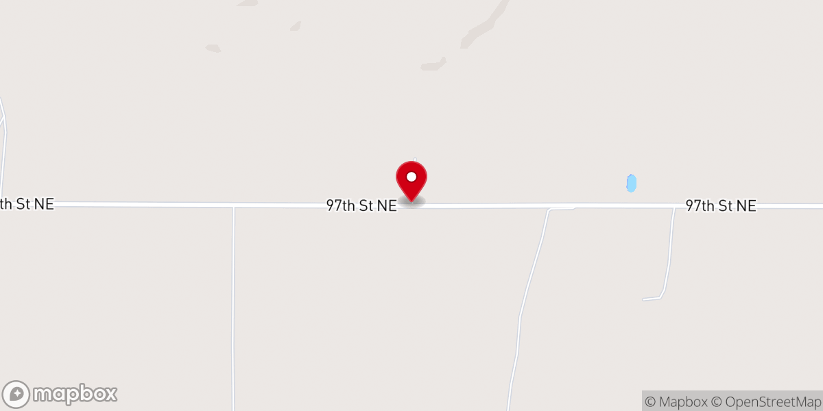 Map showing location of Dunseith United Methodist Church