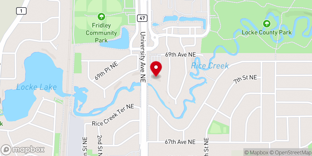 Map showing location of Woodcrest Baptist Church & Academy