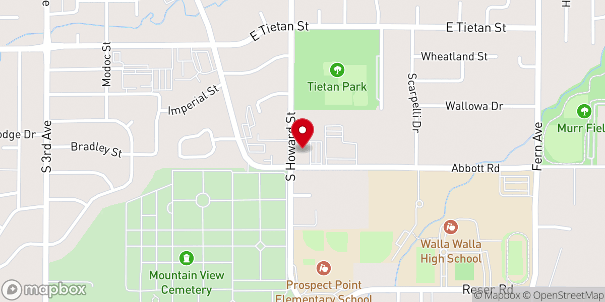 Map showing location of Walla Walla City Seventh-day Adventist Church