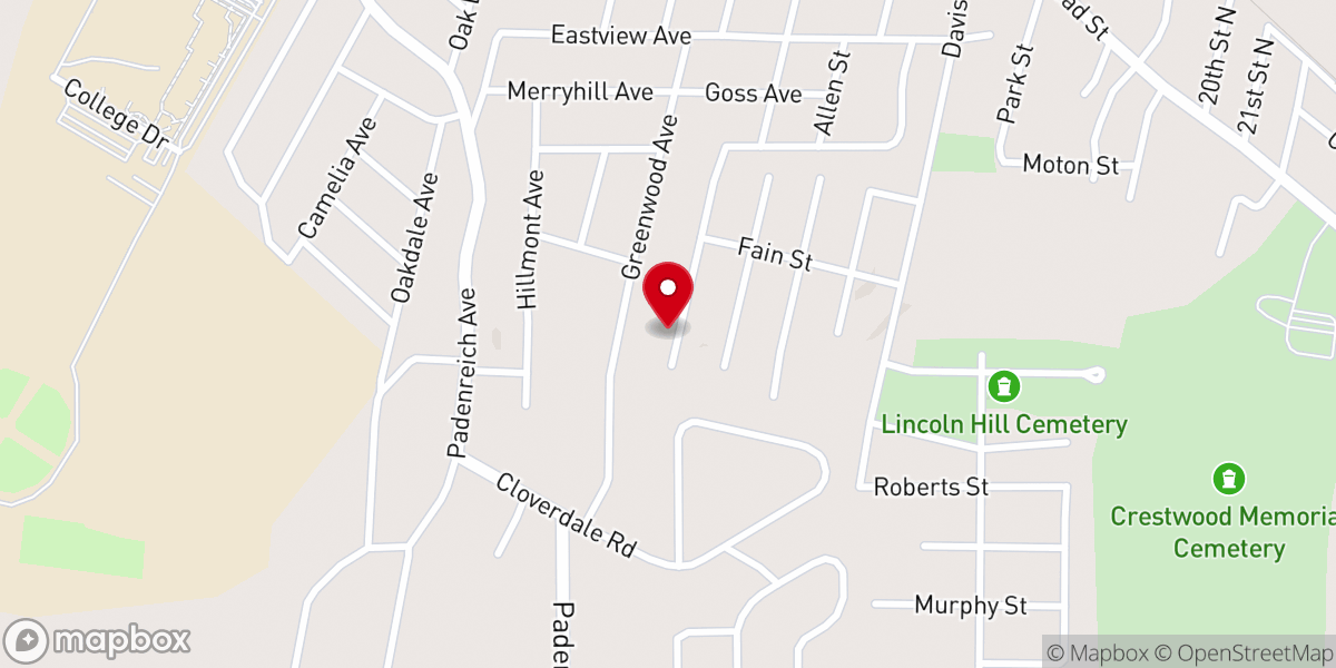 Map showing location of Saint Paul Holiness Church