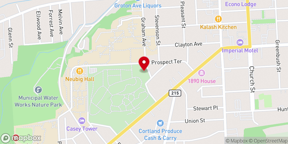 Map showing location of O'Heron Newman Catholic Center