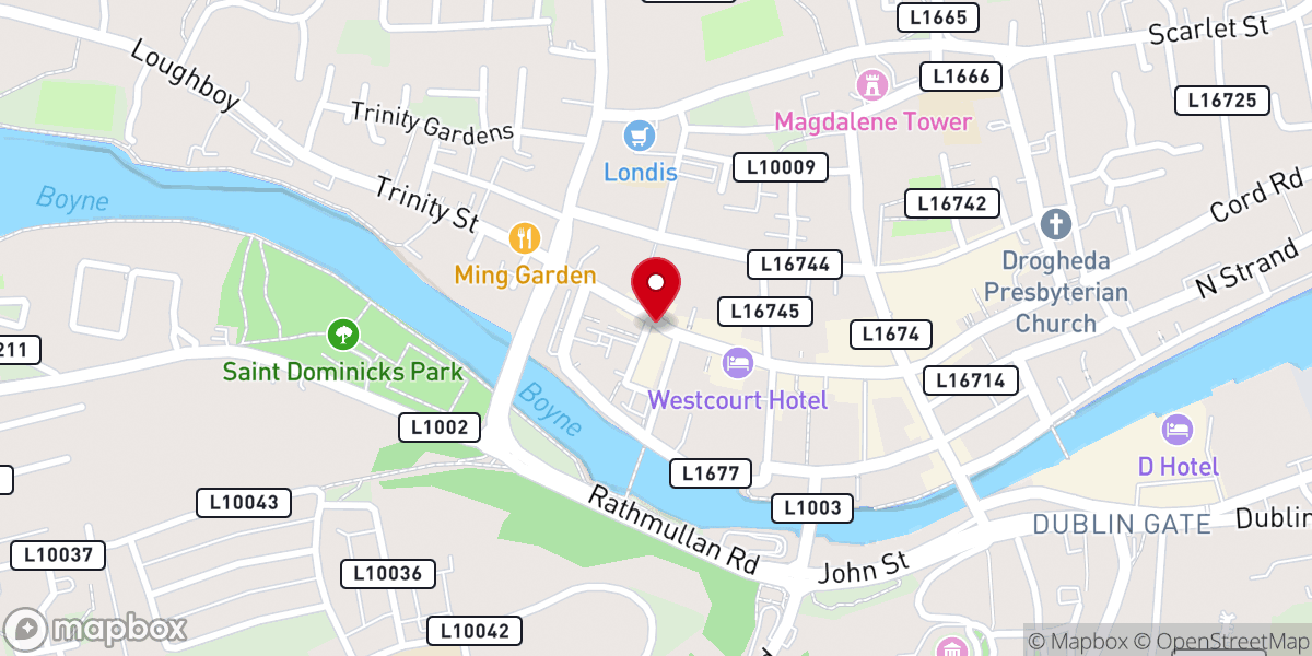 Map showing location of Abbey Centre