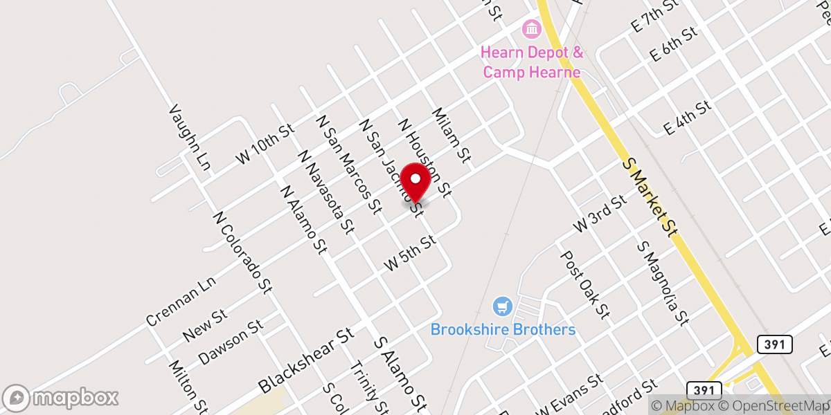 Map showing location of St. Paul Missionary Baptist Church