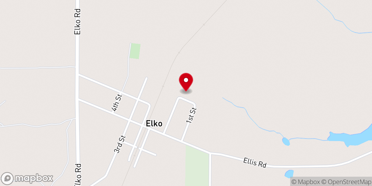Map showing location of Shiloh Baptist Church - Elko