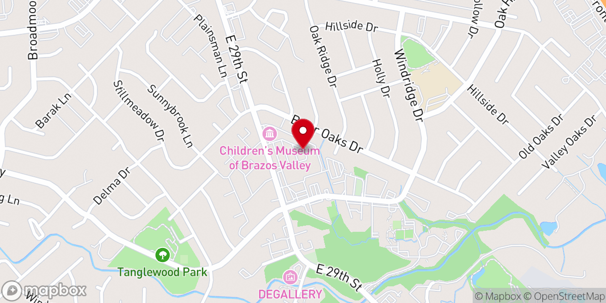 Map showing location of Calvary Chapel Brazos Valley