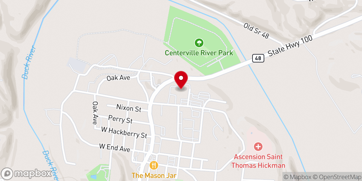 Map showing location of Centerville Church of Christ Day School