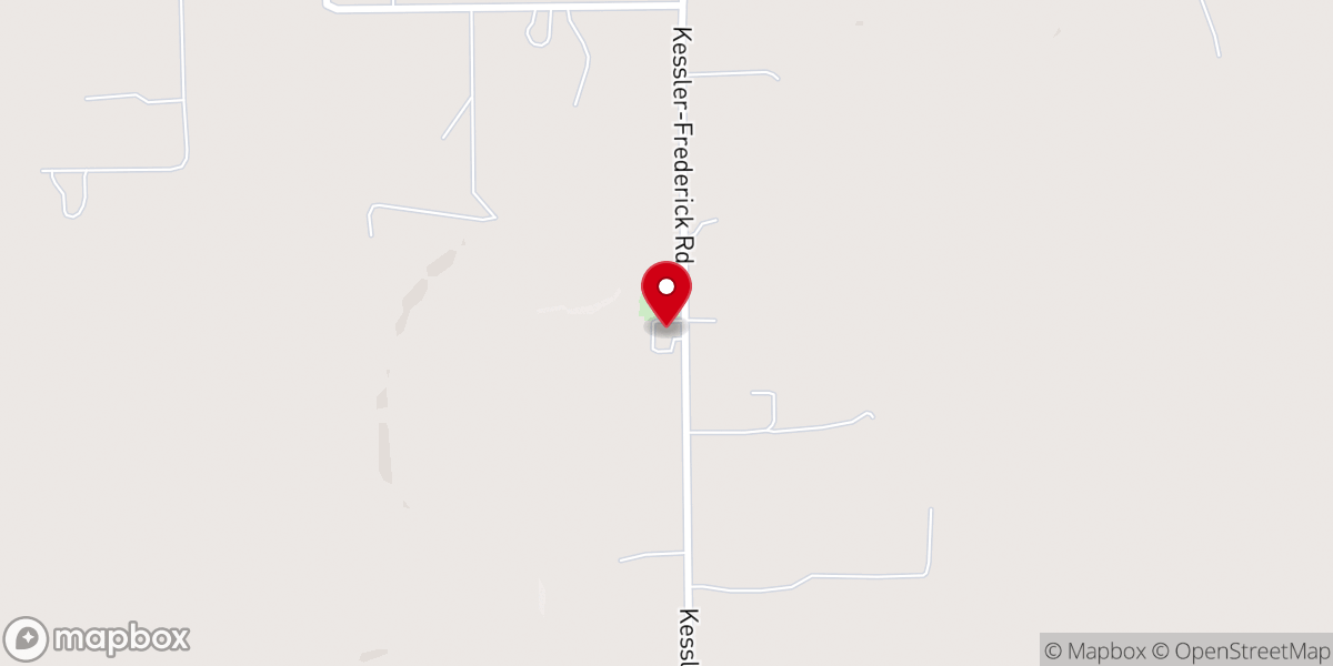 Map showing location of Brush Creek Church