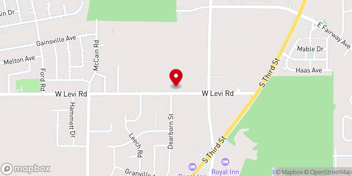 Map showing location of Eureka True Vine Baptist Church
