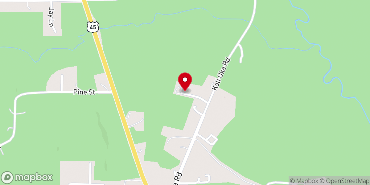 Map showing location of Mount Pilgrim Baptist Church