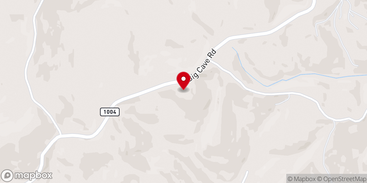 Map showing location of Maple Grove Baptist Church