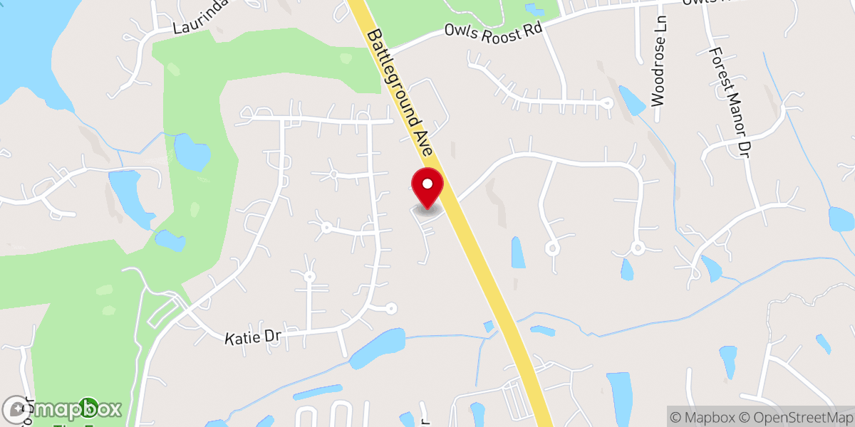 Map showing location of Charity Baptist Church