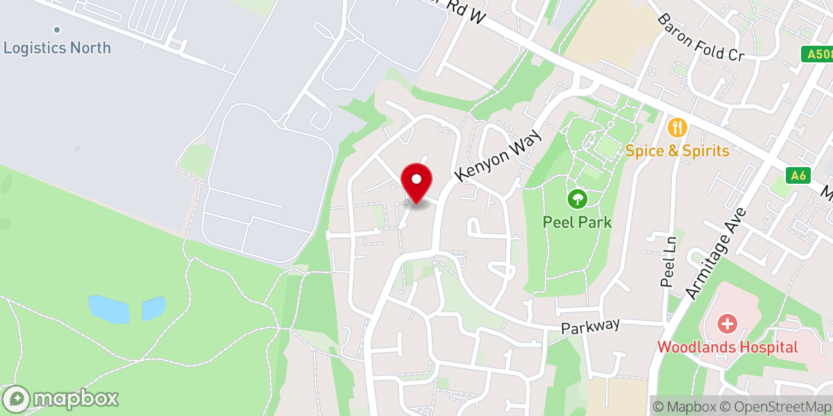 Map showing location of The Church of Our Lady & The Lancashire Martyrs