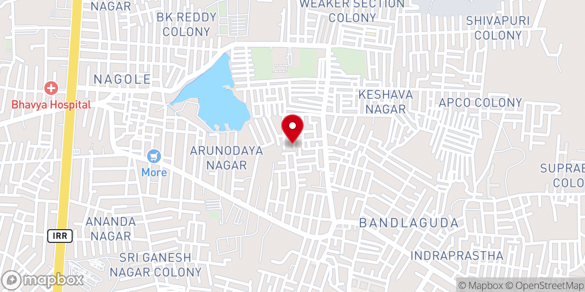 Map showing location of CSI Wesley Church Nagole