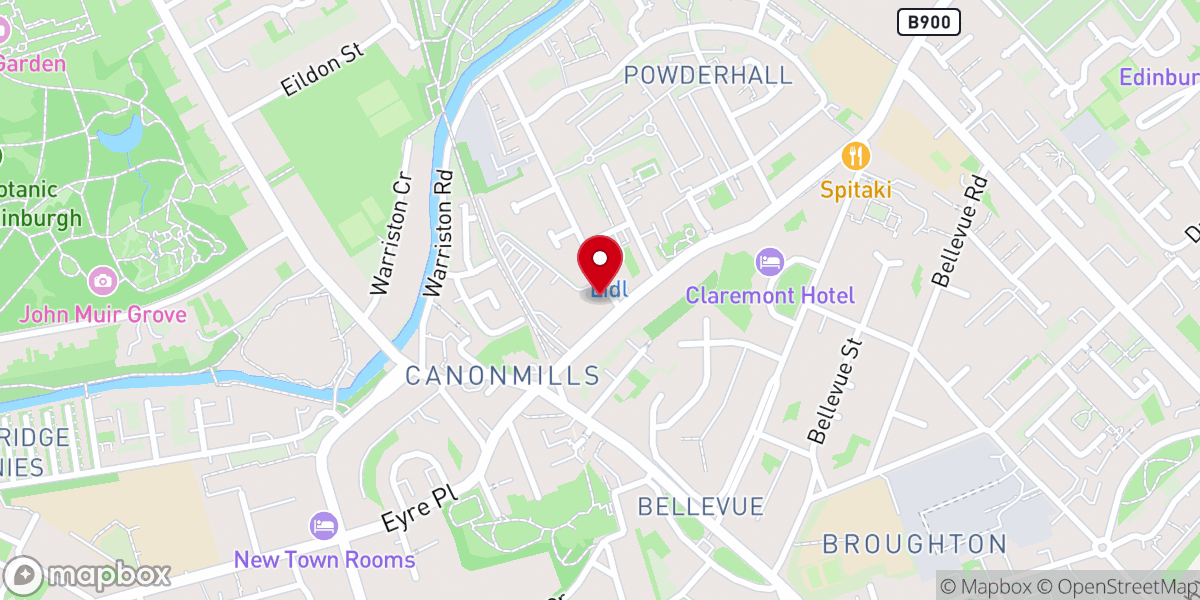 Map showing location of Bridge Family Church