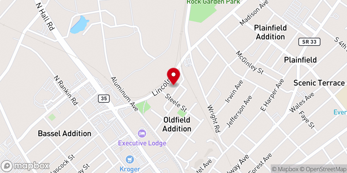 Map showing location of Alcoa church of Christ